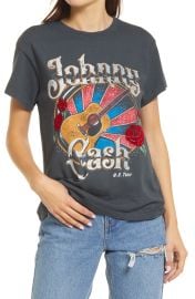 Daydreamer Johnny Cash Graphic Tee in Vintage Black  at Nordstrom