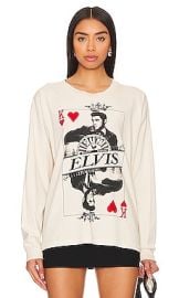 Daydreamer Sun Records X Elvis King Of Hearts Tee In Dirty White at Revolve