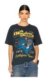 Daydreamer Waylon Jennings Littlefield Texas Weekend Tee In Vintage Black at Revolve