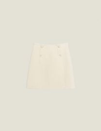 Dayna Button-Front Tweed Mini Skirt by Sandro at Sandro