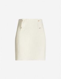 Dayna Button-Front Tweed Mini Skirt by Sandro at Selfridges