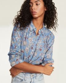 Dazed Pajama-Style Shirt at Veronica Beard