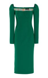 Dcollet Wool-Blend Bustier Midi Dress By Sergio Hudson at Moda Operandi