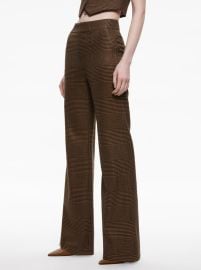 Deanna High Waisted Bootcut Pant In Camelblack Alice And Olivia at Alice + Olivia