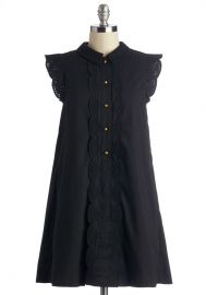 Dear Creatures Letter Than Ever Dress in Black at ModCloth