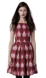 Dear Creatures Womenand39s Harper 60s Teardrop Print Retro Dress in berry at Amazon