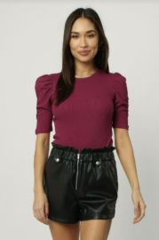 Dear john Harlow Crew Neck Puff Sleeve Top from Kansas by Eccentricity - Salina Shoptiques at Shoptiques