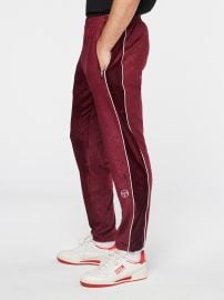 Debossed Velour Track Pants-Grape Wine Sergio Tacchini at Sergio Tacchini