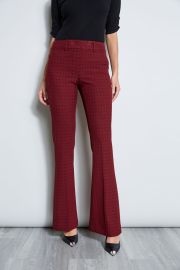 Deco Jacquard Fit amp Flare Pant Elie Tahari at Elie Tahari