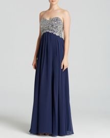 Decode 1.8 Strapless Embellished Bodice & Chiffon Skirt Gown at Bloomingdales