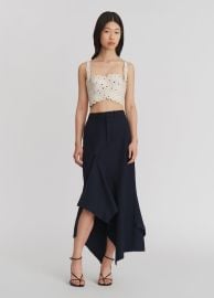 Deconstructed Cascade Skirt in Midnight at Monse
