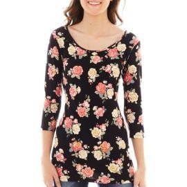 Decree 34 sleeve bodycon tee at JC Penney