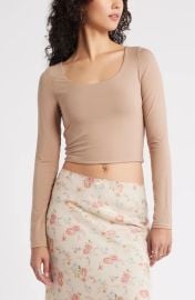 Deep Scoop Crop Top at Nordstrom