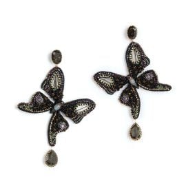 Deepa Gurnani Hand Embroidered Ilona Earrings at Deepa Gurnani