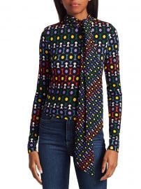 Delaina Tie-Neck Top at Saks Fifth Avenue