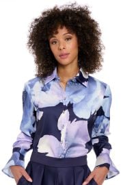 Delancey Button Front Blouse at Maggy London