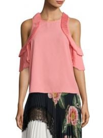 Delfi Collective - Everly Pleated Cold-Shoulder Top at Saks Off 5th