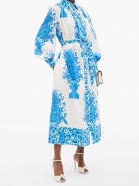 Delft-print cotton shirt dress at Matches