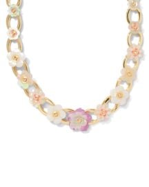 Deliah Gold Statement Chain Necklace in Pastel Mix Kendra Scott at Kendra Scott