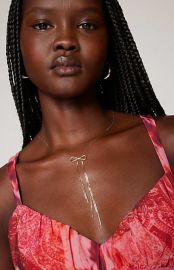 Delicate Fringe Bow Necklace at Urban Outfitters