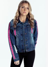 Delilah Denim Jacket Pink ndash at Meredith Marks