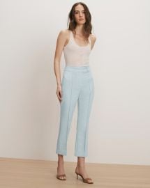 Dell Jacquard Slim-Leg Pant in Blue Stream at Veronica Beard