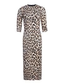 Delora Fitted Leopard Midi Dress Alice Olivia Alice And Olivia at Alice + Olivia