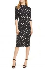 Delora Floral Print Mock Neck Sheath Dress at Nordstrom Rack