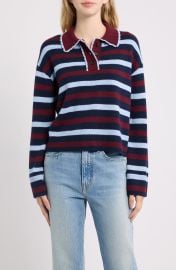Delora Stripe Polo Sweater at Nordstrom
