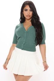 Demoree Cardigan Sweater - Teal Fashion Nova Sweaters Fashion Nova at Fashion Nova