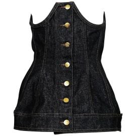 Denim Boned Underbust Corset by Jean Paul Gaultier  at 1stdibs