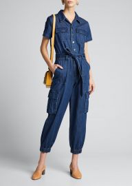 Denim Cargo Jumpsuit at Bergdorf Goodman