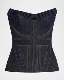 Denim Corset Top at Neiman Marcus