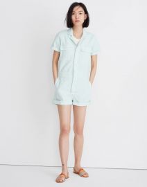 Denim Coverall Romper at Madewell