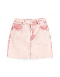 Denim Frayed Mini Skirt by Topshop at Topshop