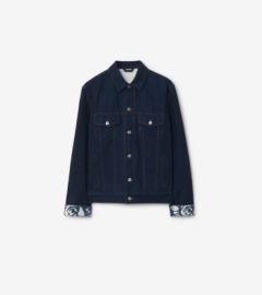 Denim Jacket in Indigo blue - Men Official at Burberry