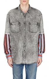 Denim Layered-Look Shirt by Balenciaga at Barneys