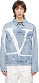 Denim Logo Jacket by Valentino at Ssense