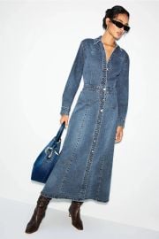Denim Long Sleeve Midi Dress by Gestuz Rent the Runway at Rent the Runway