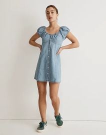 Denim Margie Mini Dress in Bevy Wash at Madewell