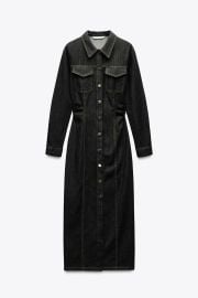 Denim Midi Dress at Zara