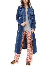 Denim Military Trench Coat by Michael Kors at Bergdorf Goodman