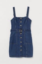 Denim Overall Dress at H&M