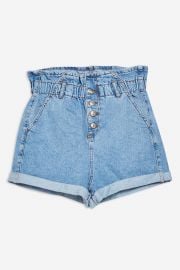 Denim Paperbag Shorts by Topshop at Topshop