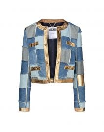 Denim Patchwork Blazer at Moschino