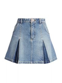 Denim Pleated Miniskirt at Saks Fifth Avenue