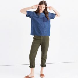 Denim Raw-Edge Tee at Madewell