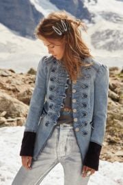 Denim Seamed And Structured Jacket at Free People