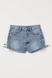 Denim Shorts High Waist - Denim blue - Ladies  HampM US at H&M