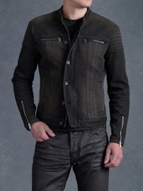 Denim Trapunto Jacket at John Varvatos